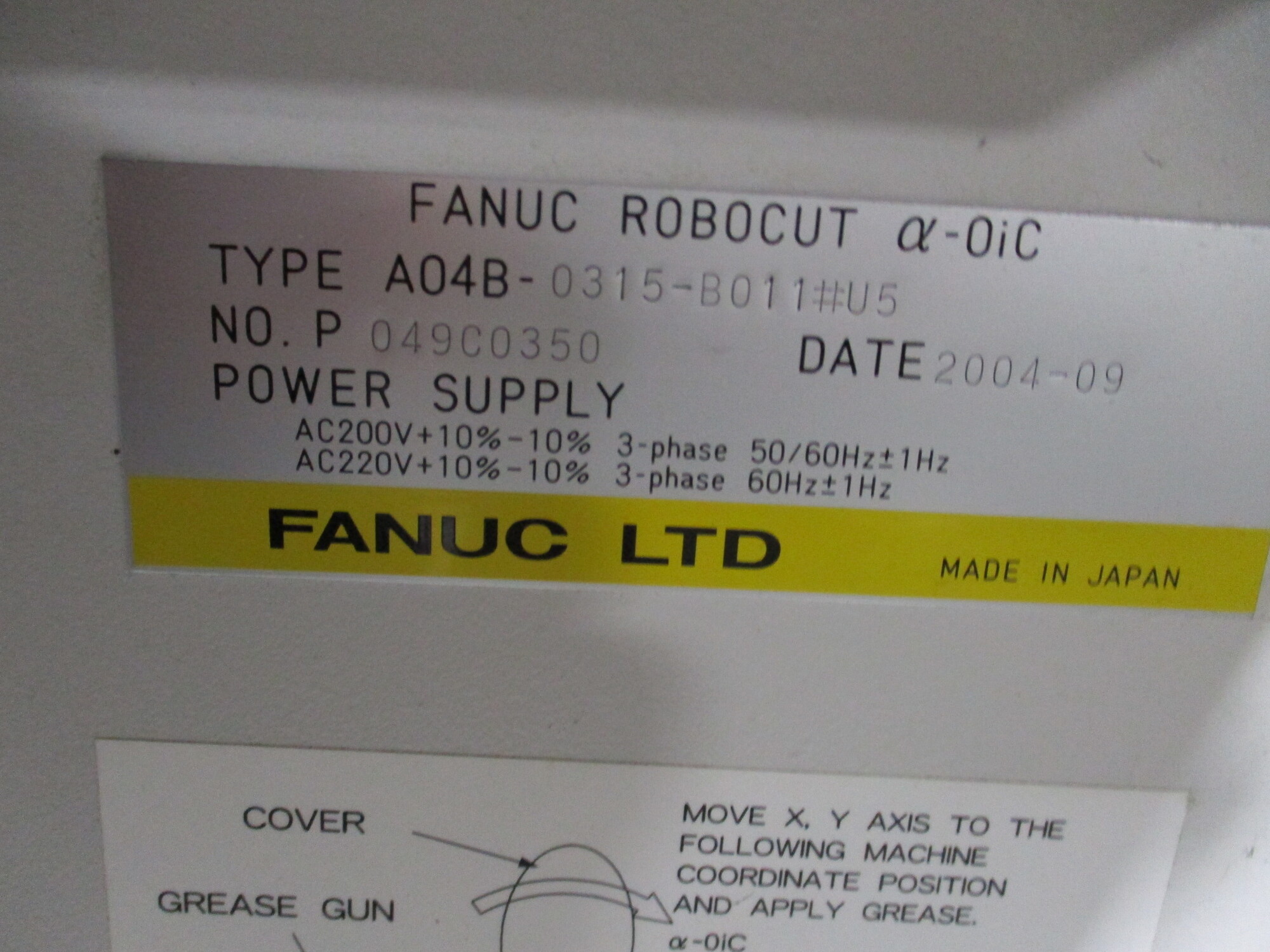 2004 FANUC ROBOCUT ALPHA OIC-S/AWF Wire EDMs | Myers Technology Co., LLC