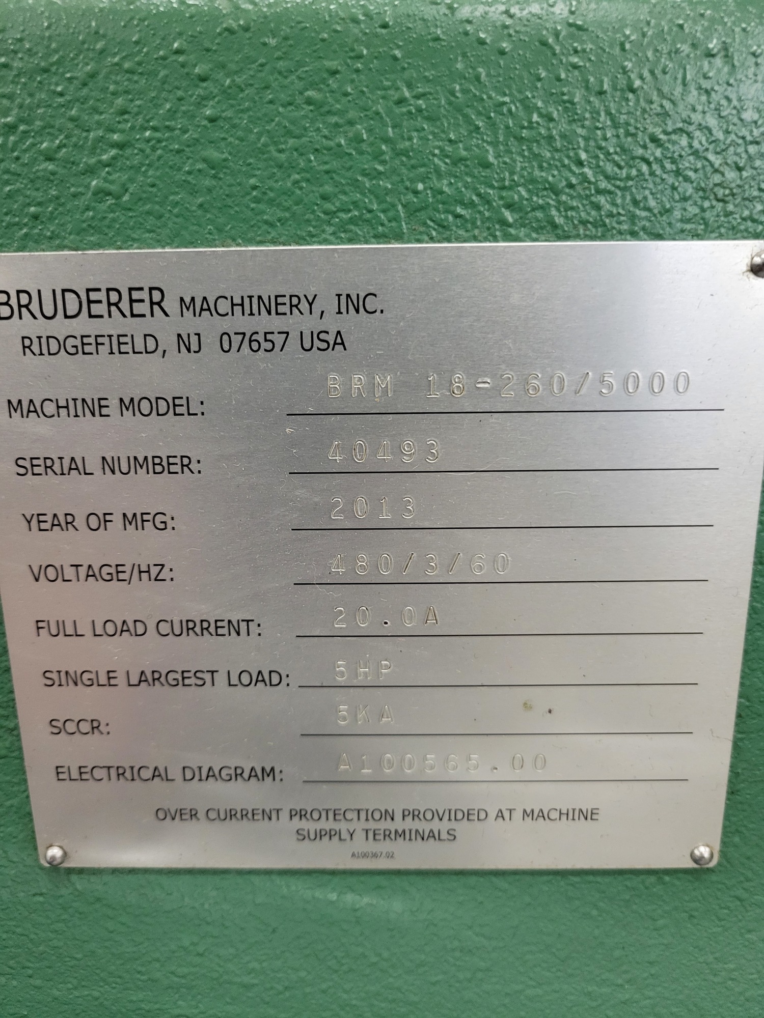 2013 BRUDERER 18-260B Coil Reels and Straighteners | Myers Technology Co., LLC