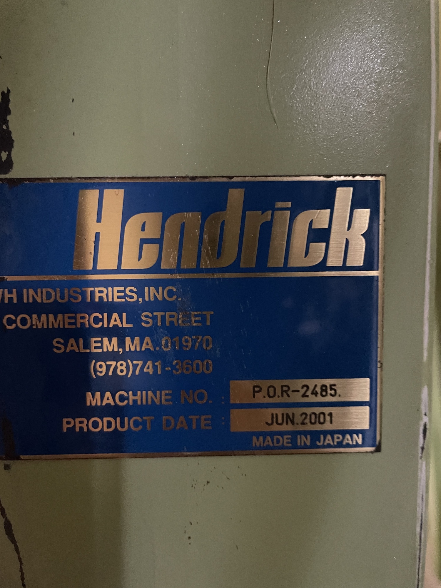 HENDRICK POR-2485 Woodworking Panel Saws | Myers Technology Co., LLC