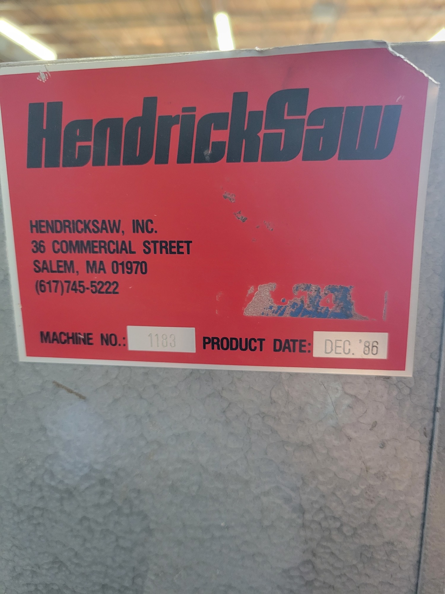 1986 HENDRICK SZ III Woodworking Panel Saws | Myers Technology Co., LLC